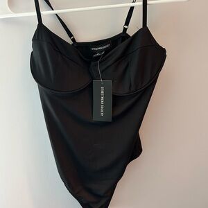 Streetwear Society Classic Black Bodysuit Small NWT